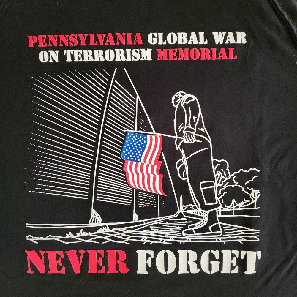 Pennsylvania War on Terrorism Never Forget Black‎ T-Shirt Men's L